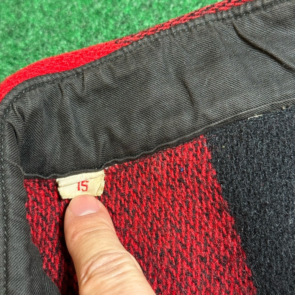 40s Woolrich Wool Red Flannel Button Up Shirt Rar… - image 2